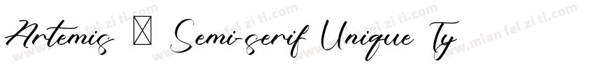 Artemis – Semi-serif Unique Typefac字体转换
